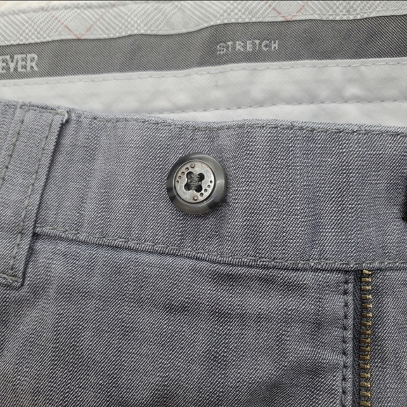 Meyer Men's Pants Chino Casual Gray Stretch Cotton Flat Front Straight Sz 35x28 - Picture 7 of 12